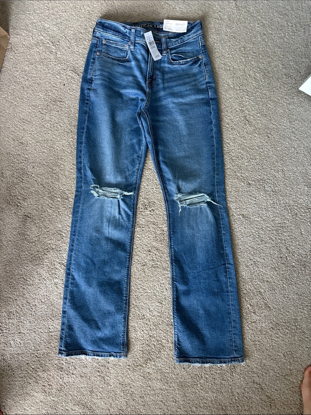 American Eagle Medium Tinted Indigo Stretch Bootcut Jeans